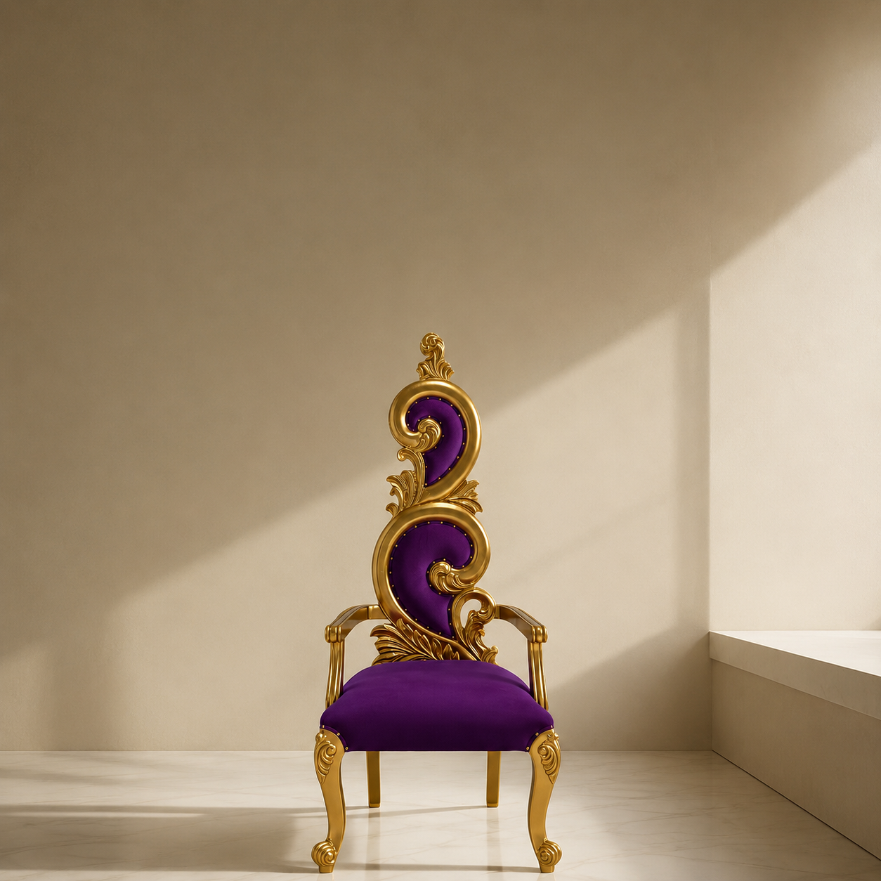 Silla trono con acento Serpentine (par)