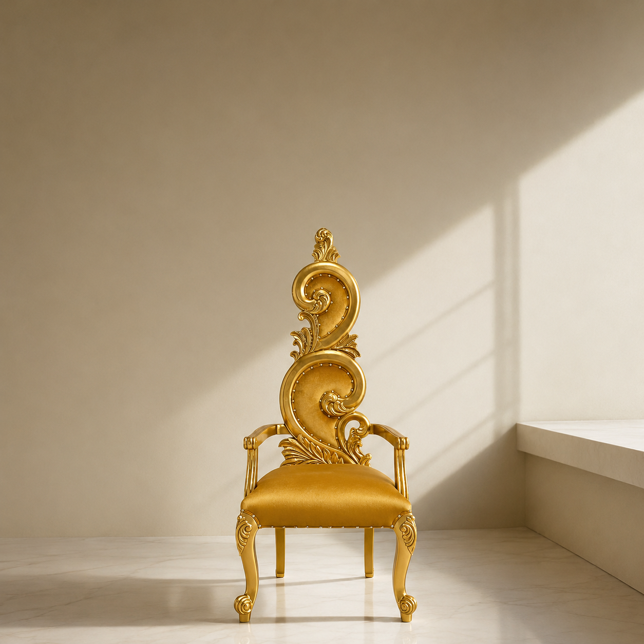 Silla trono con acento Serpentine (par)