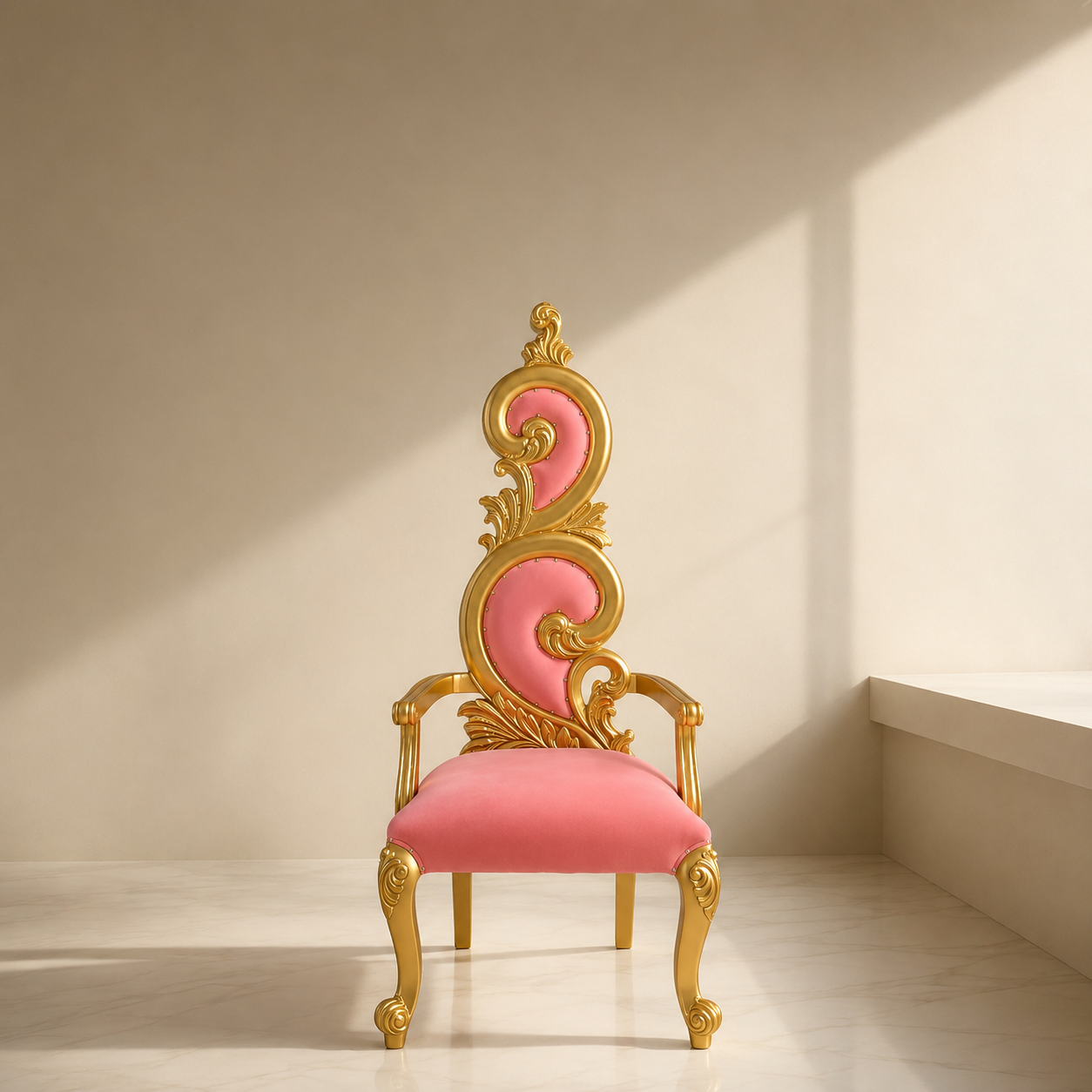 Silla trono con acento Serpentine (par)