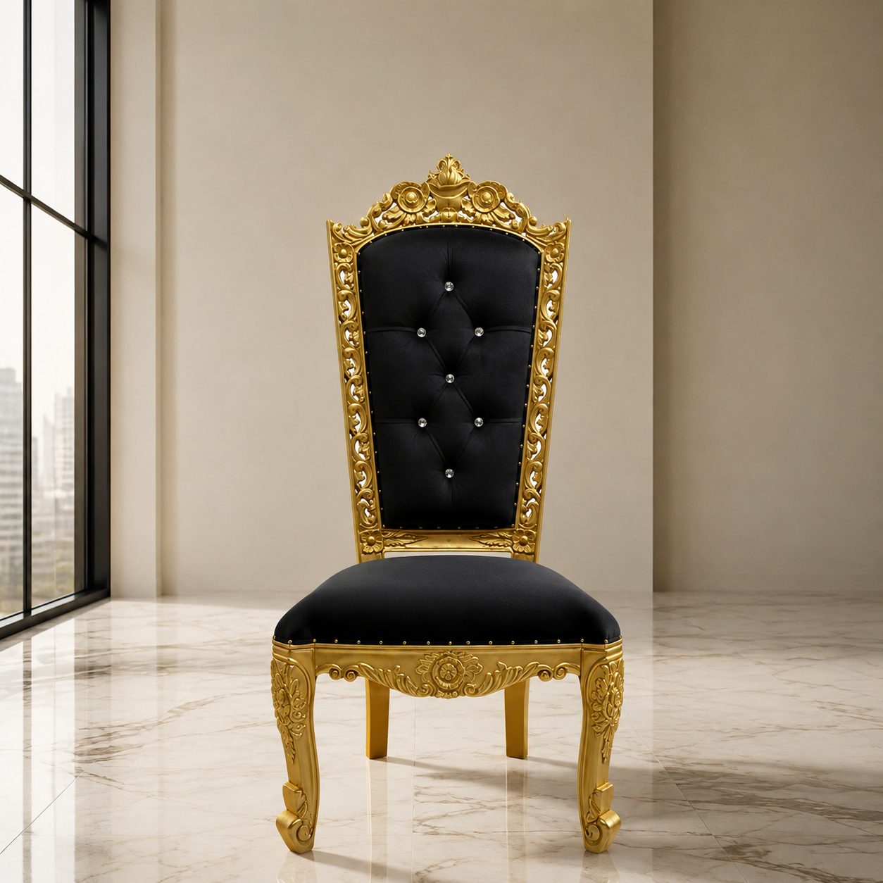 Trono sin brazos de la reina Raquel