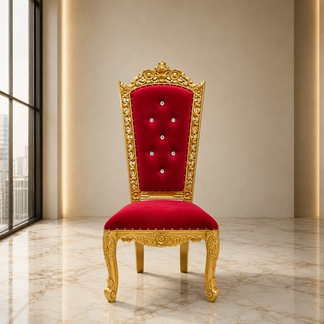 Trono sin brazos de la reina Raquel
