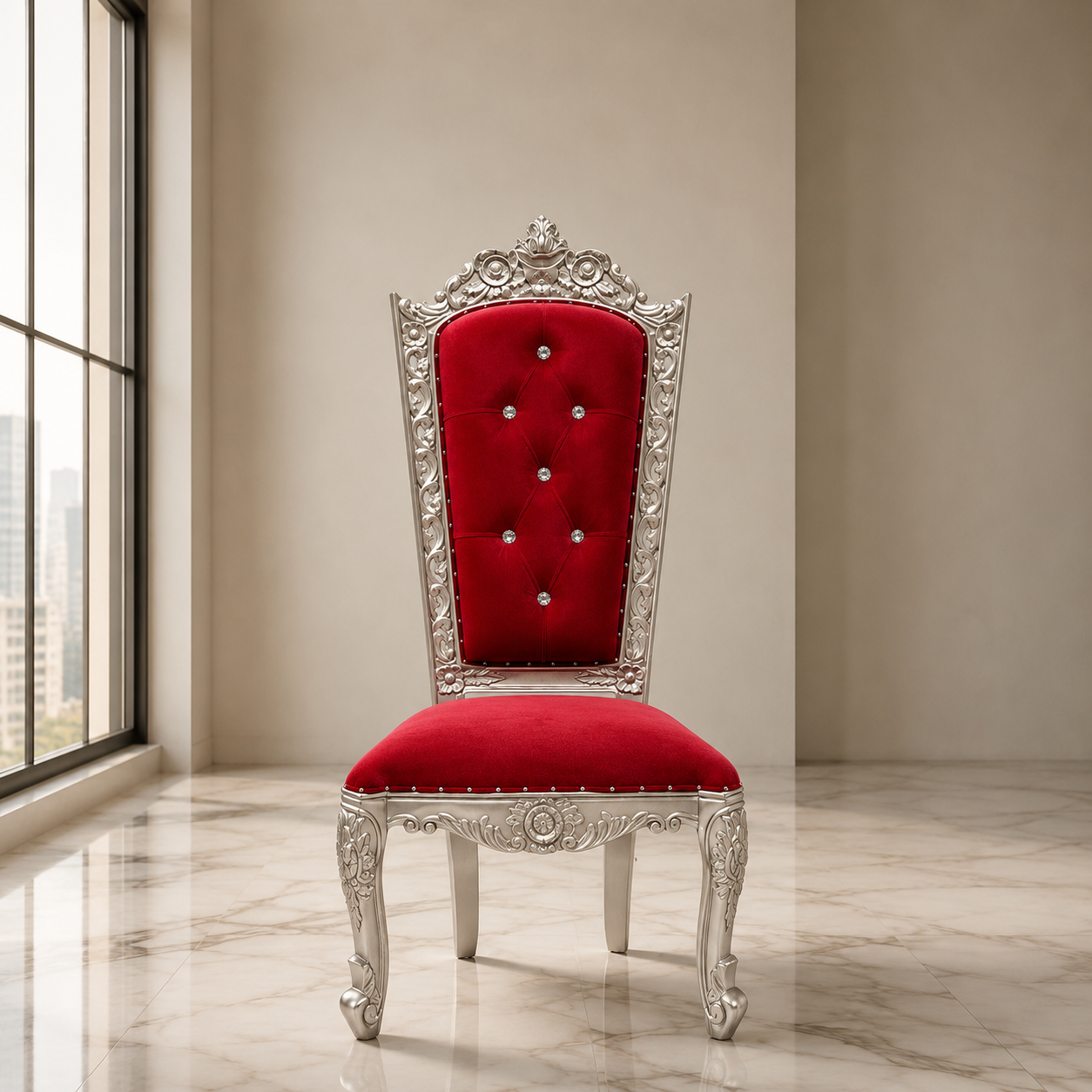 Trono sin brazos de la reina Raquel