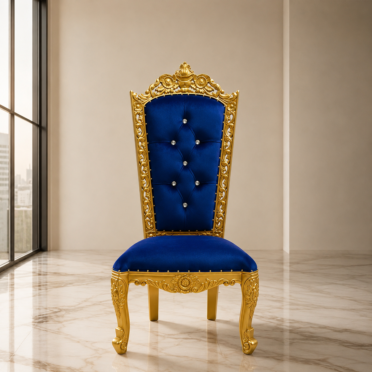 Trono sin brazos de la reina Raquel
