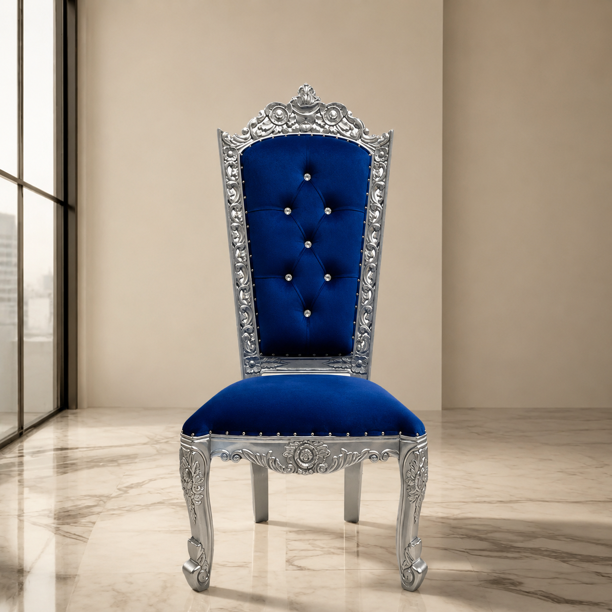 Trono sin brazos de la reina Raquel