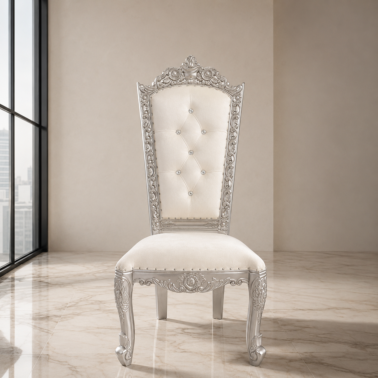 Trono sin brazos de la reina Raquel