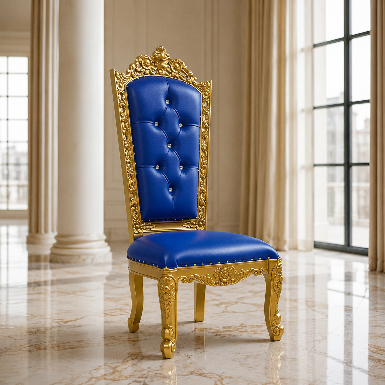 Trono sin brazos de la reina Raquel
