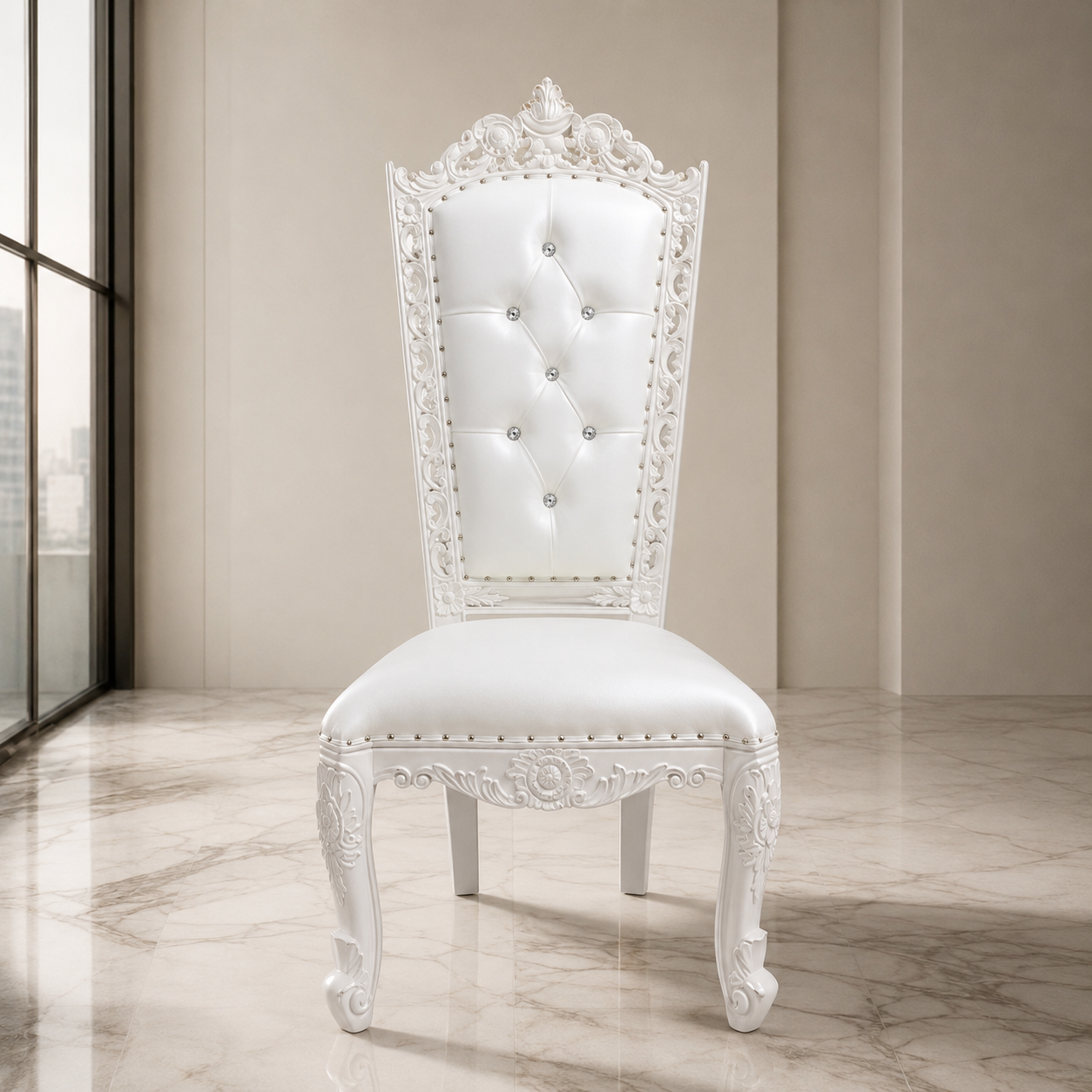 Trono sin brazos de la reina Raquel