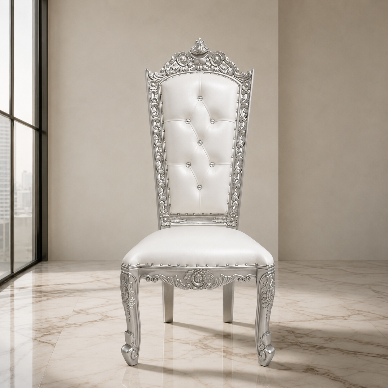 Trono sin brazos de la reina Raquel