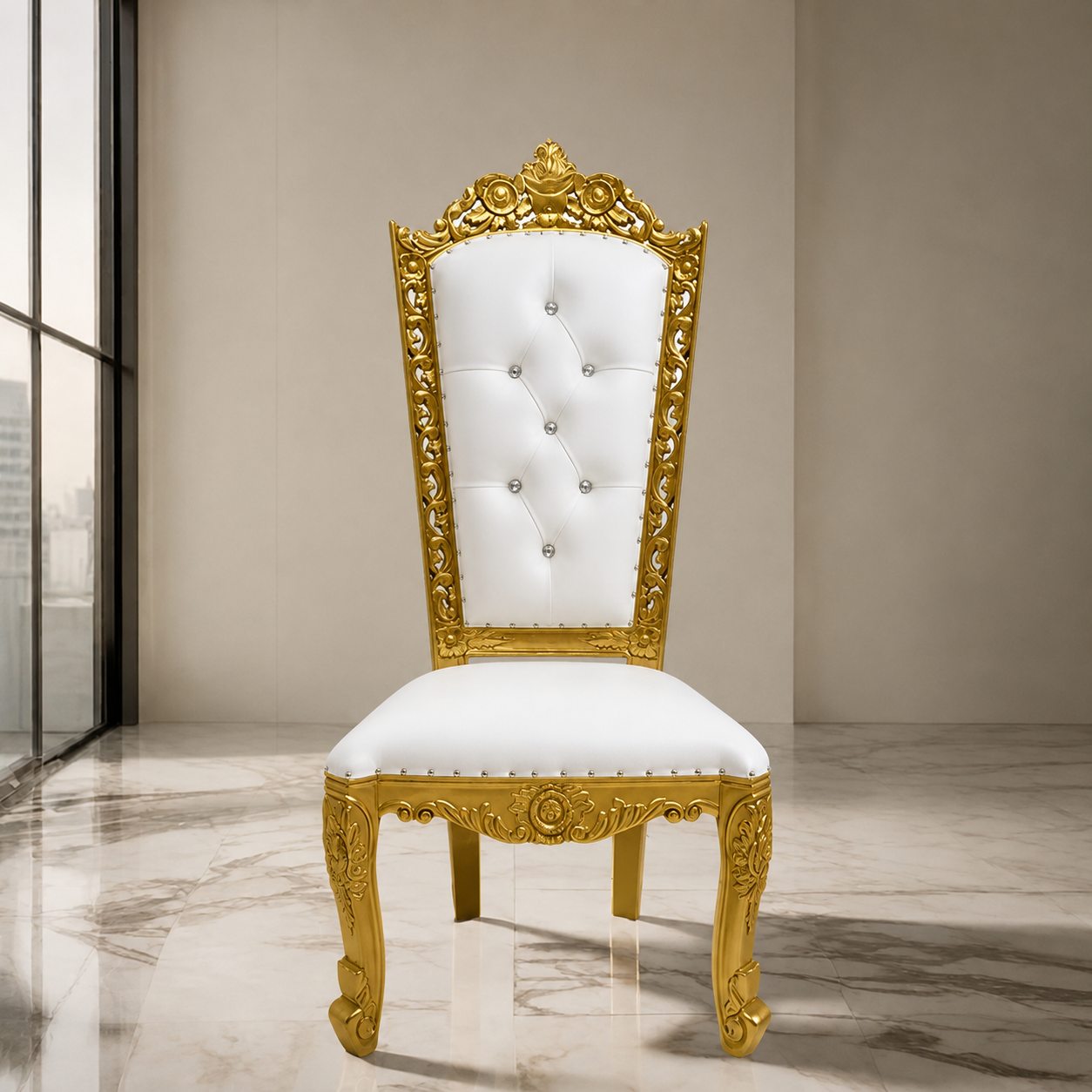 Trono sin brazos de la reina Raquel