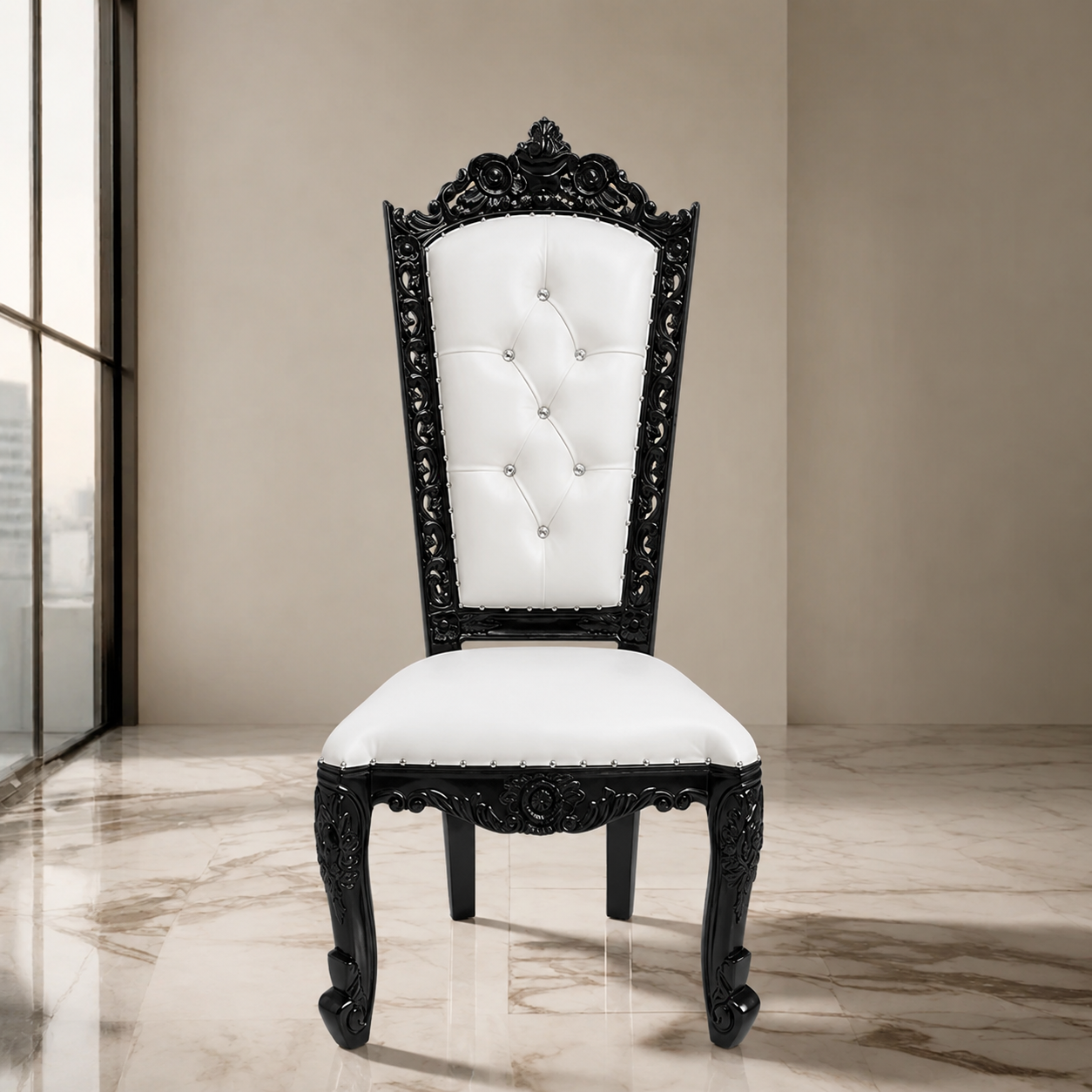 Trono sin brazos de la reina Raquel