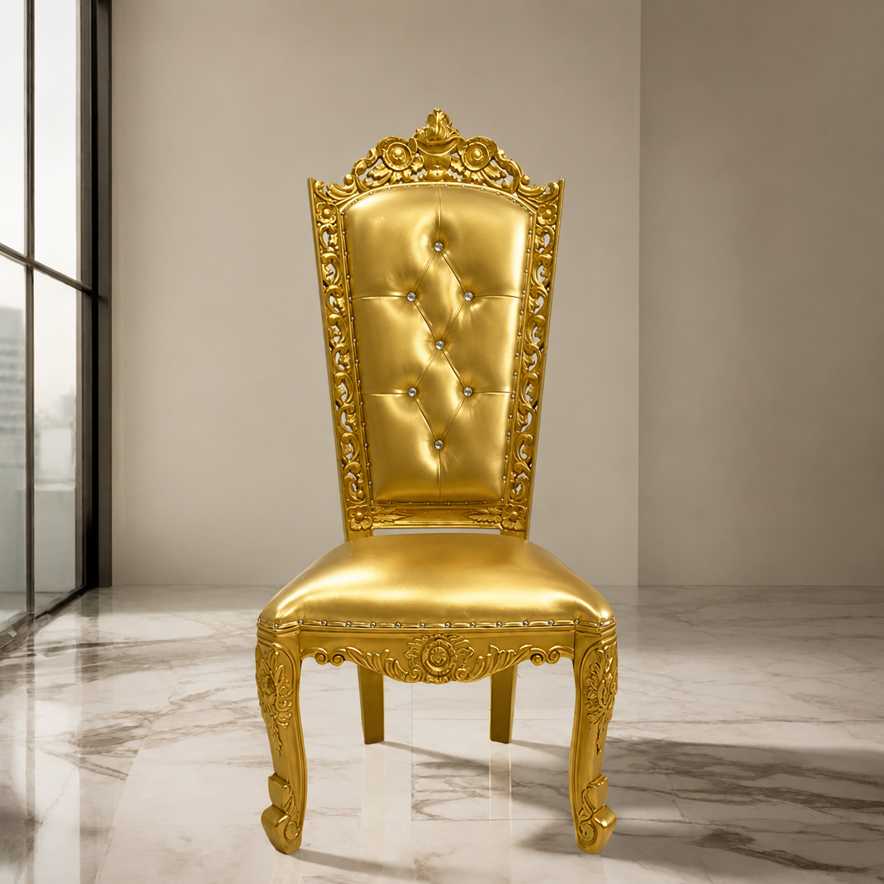 Trono sin brazos de la reina Raquel