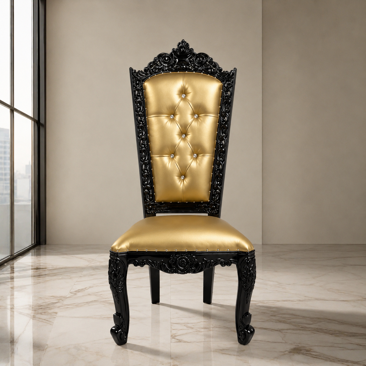 Trono sin brazos de la reina Raquel