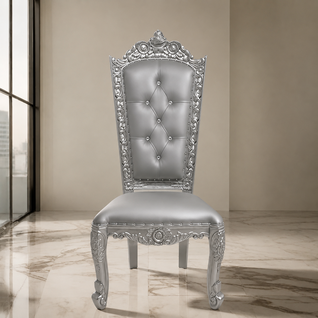 Trono sin brazos de la reina Raquel