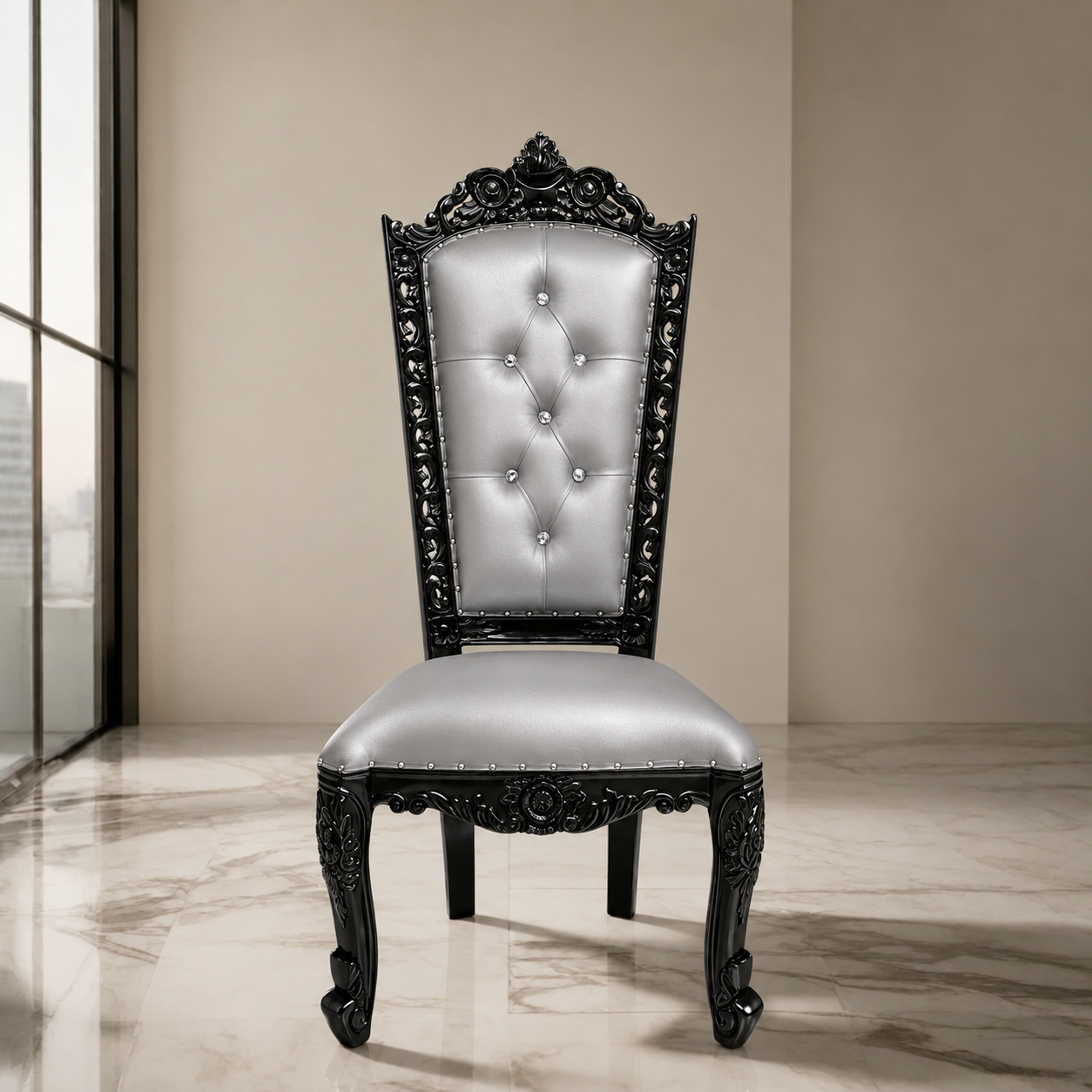 Trono sin brazos de la reina Raquel