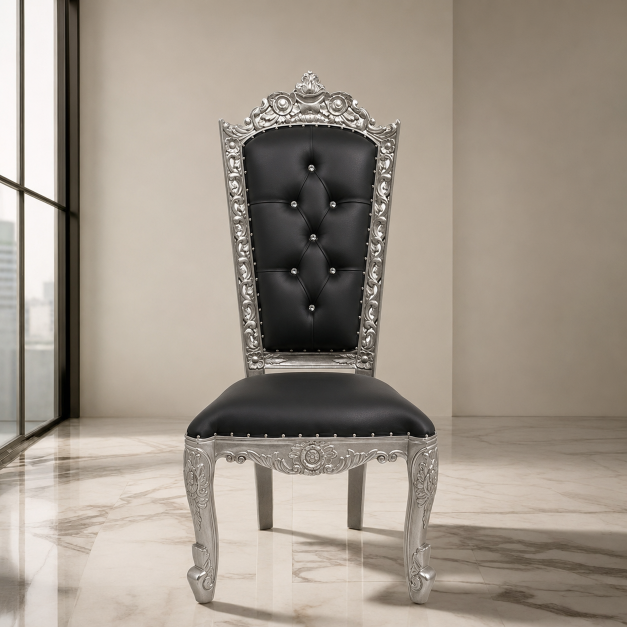 Trono sin brazos de la reina Raquel