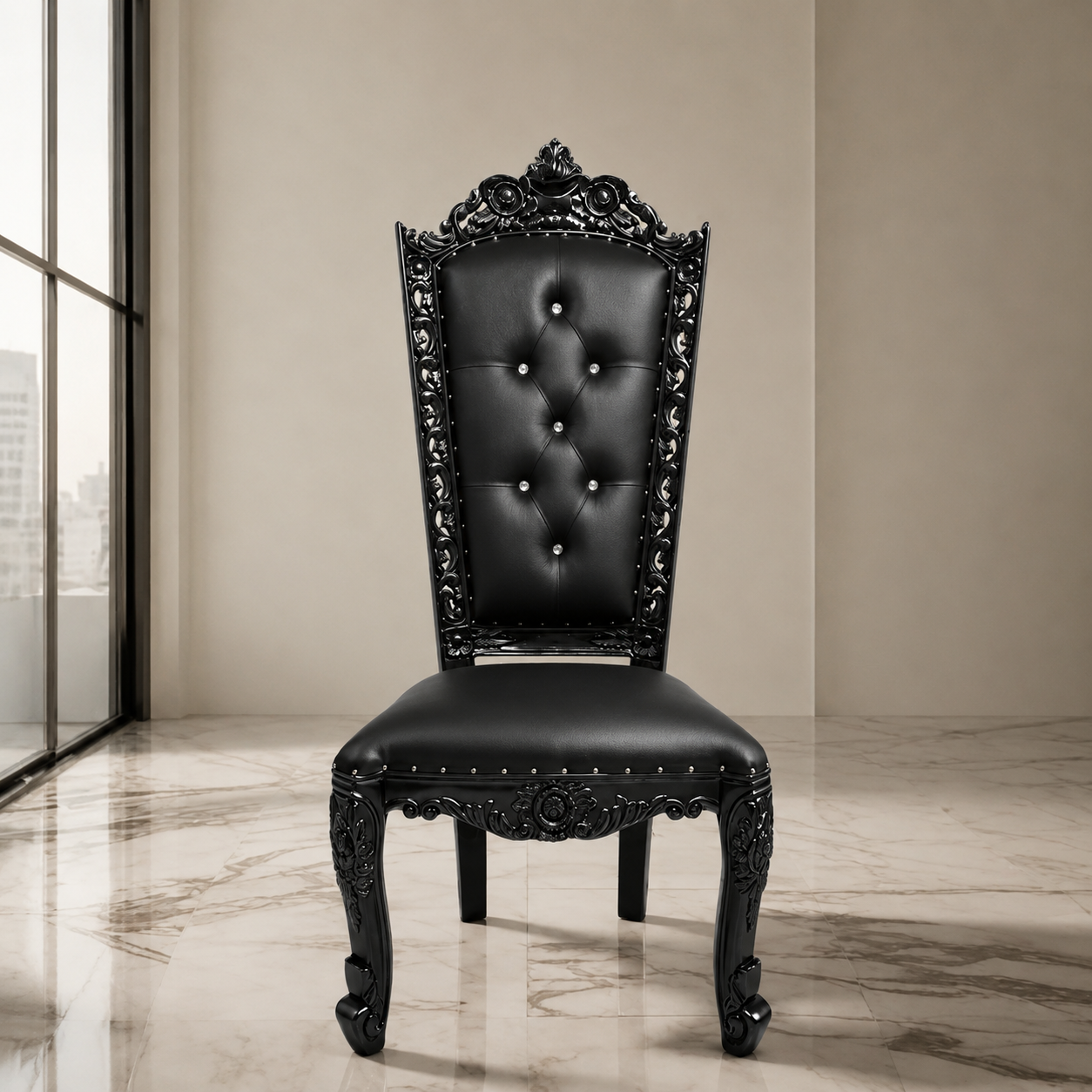 Trono sin brazos de la reina Raquel