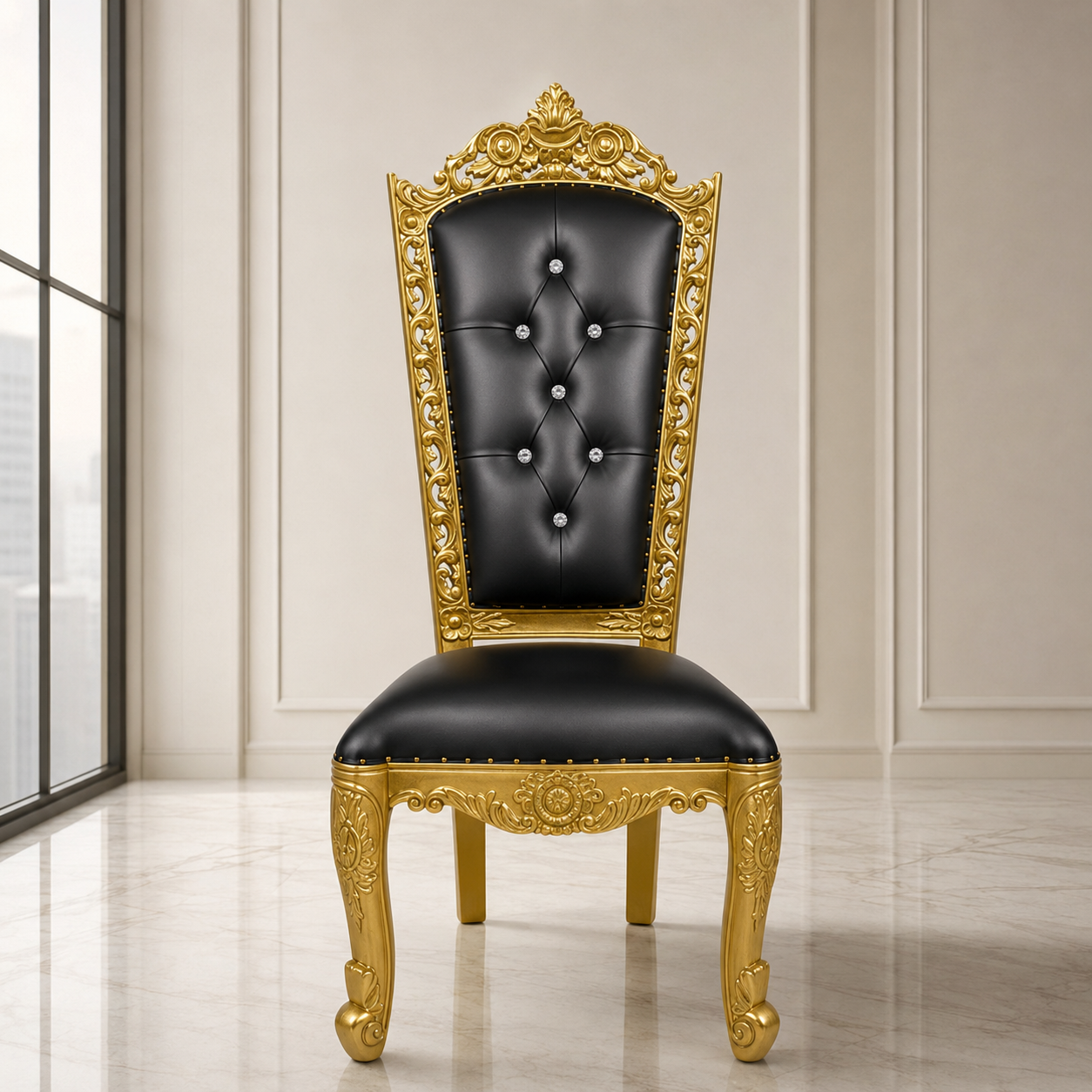 Trono sin brazos de la reina Raquel