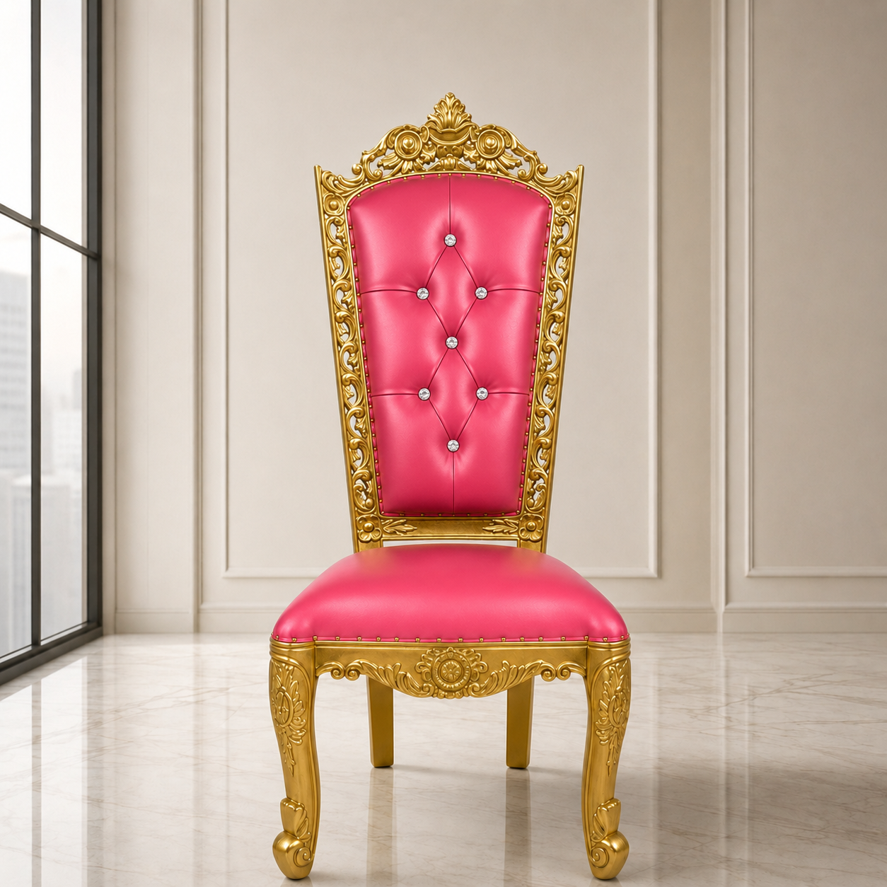 Trono sin brazos de la reina Raquel