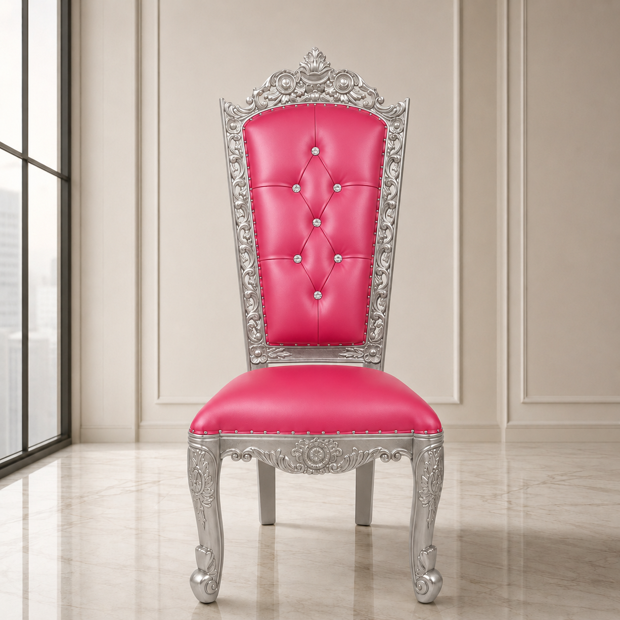 Trono sin brazos de la reina Raquel
