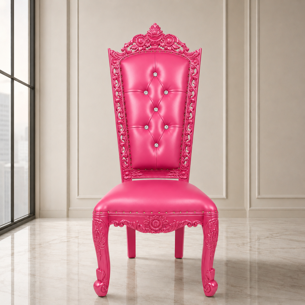 Trono sin brazos de la reina Raquel