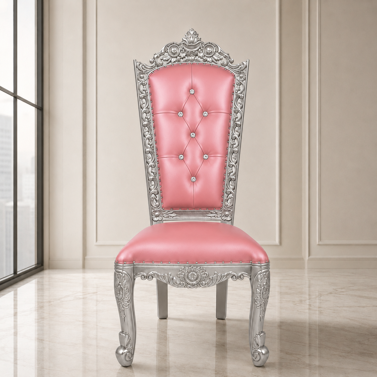 Trono sin brazos de la reina Raquel