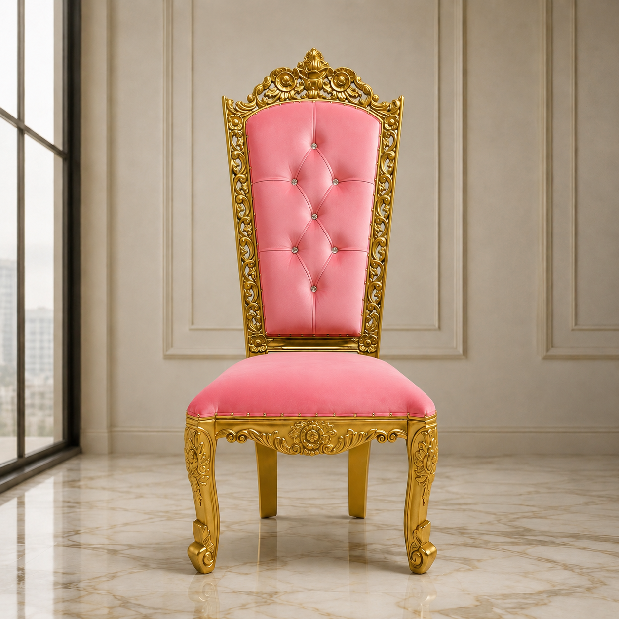Trono sin brazos de la reina Raquel