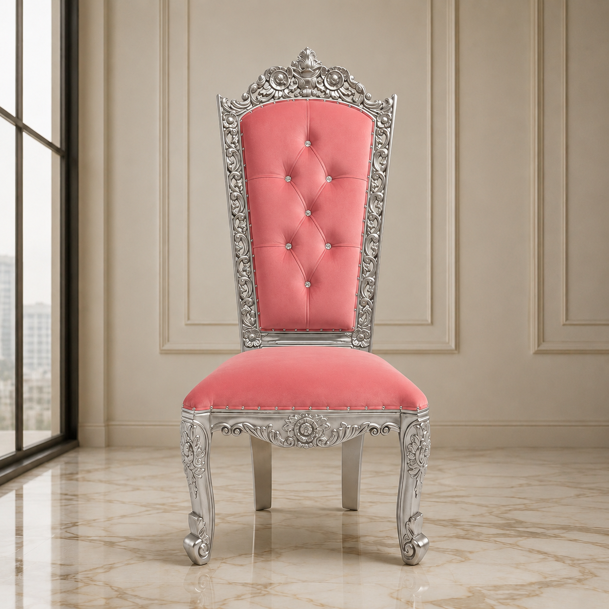 Trono sin brazos de la reina Raquel