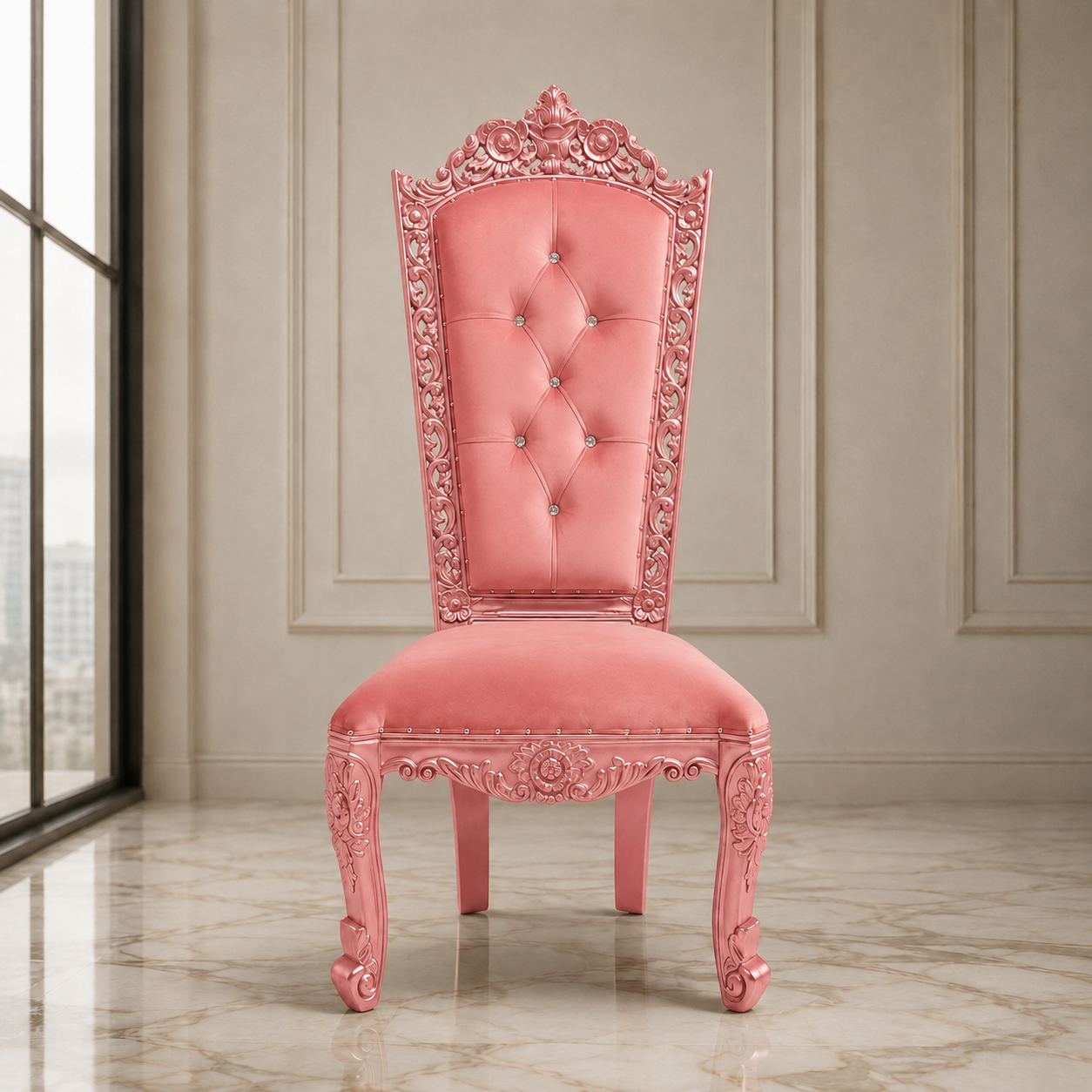 Trono sin brazos de la reina Raquel