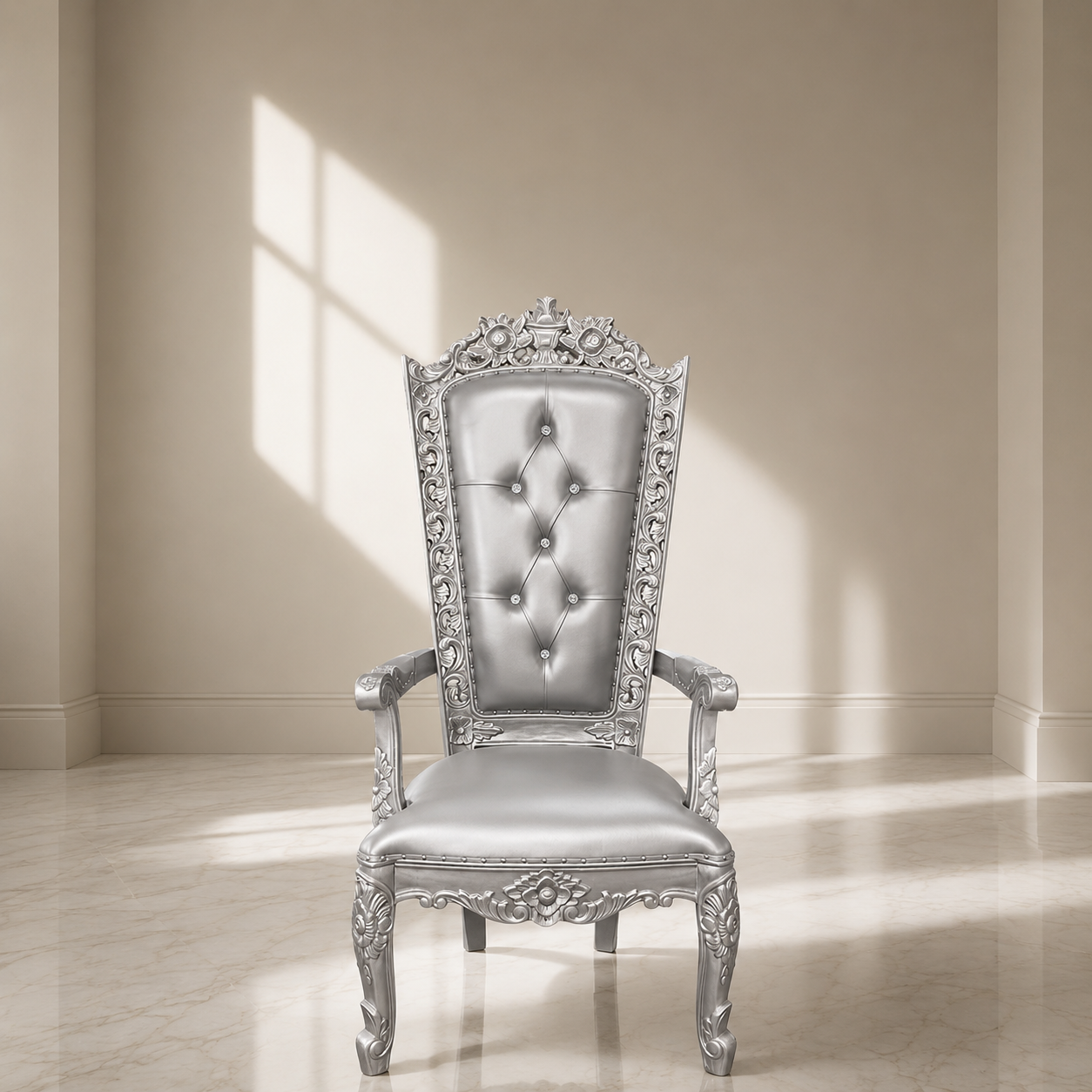 Silla del trono “Reina Raquel” - Negro / Dorado