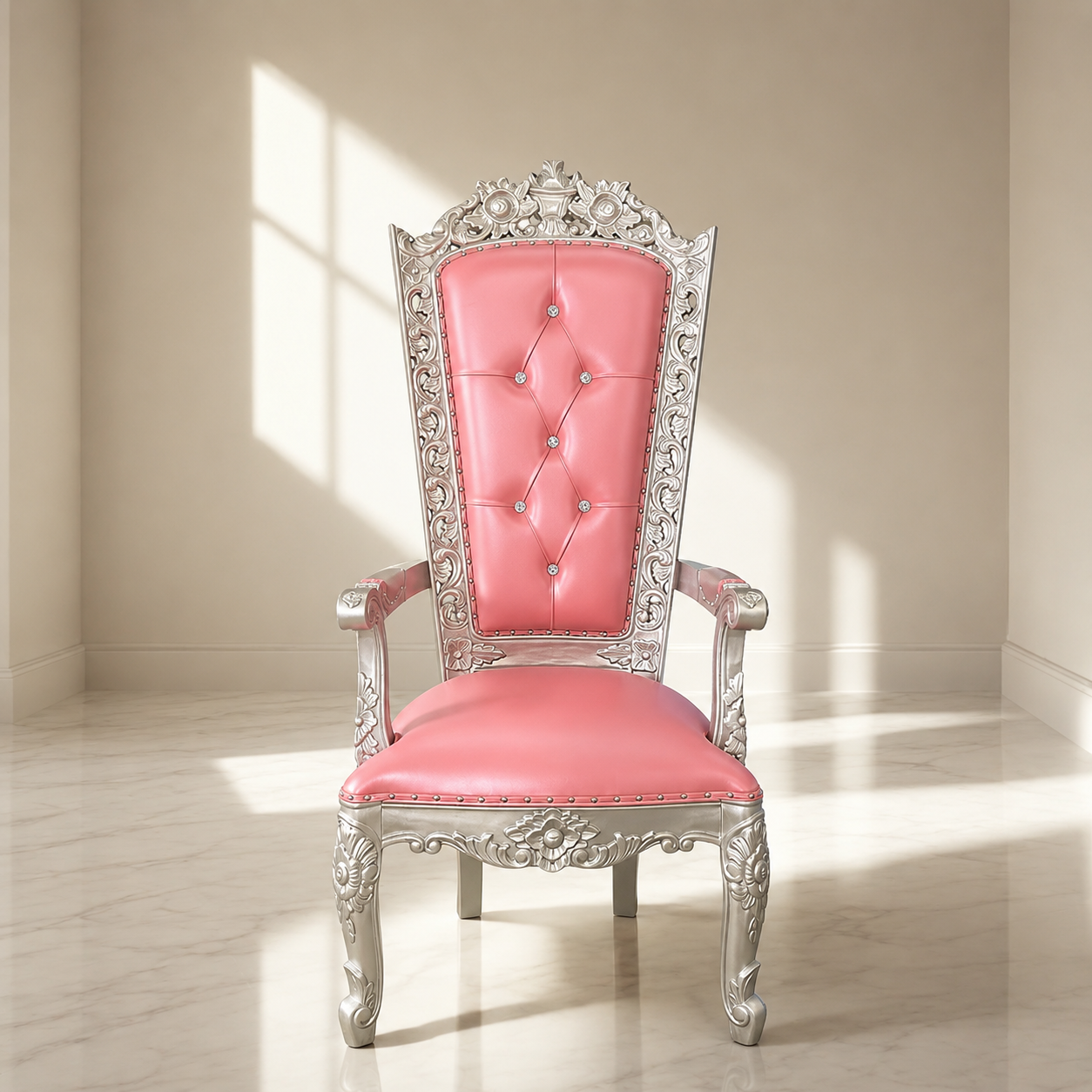 Silla del trono “Reina Raquel” - Negro / Dorado