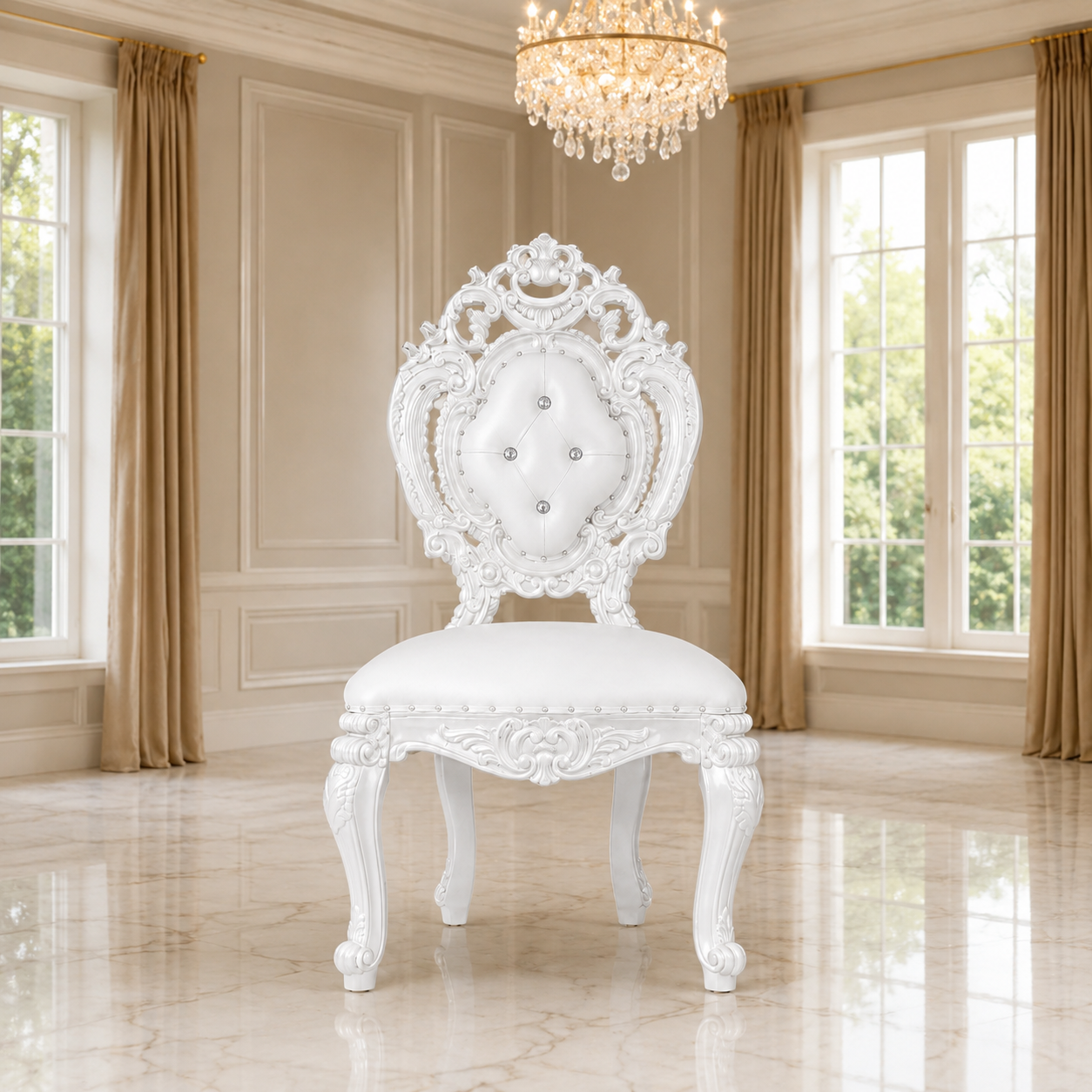 Silla de comedor sin brazos Ophelia