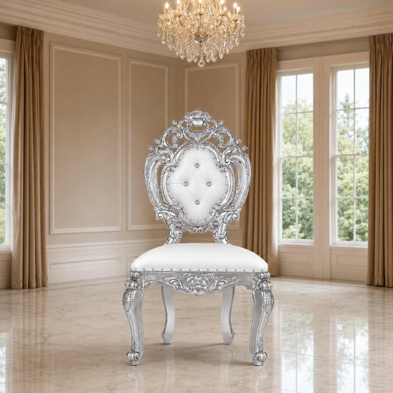 Silla de comedor sin brazos Ophelia