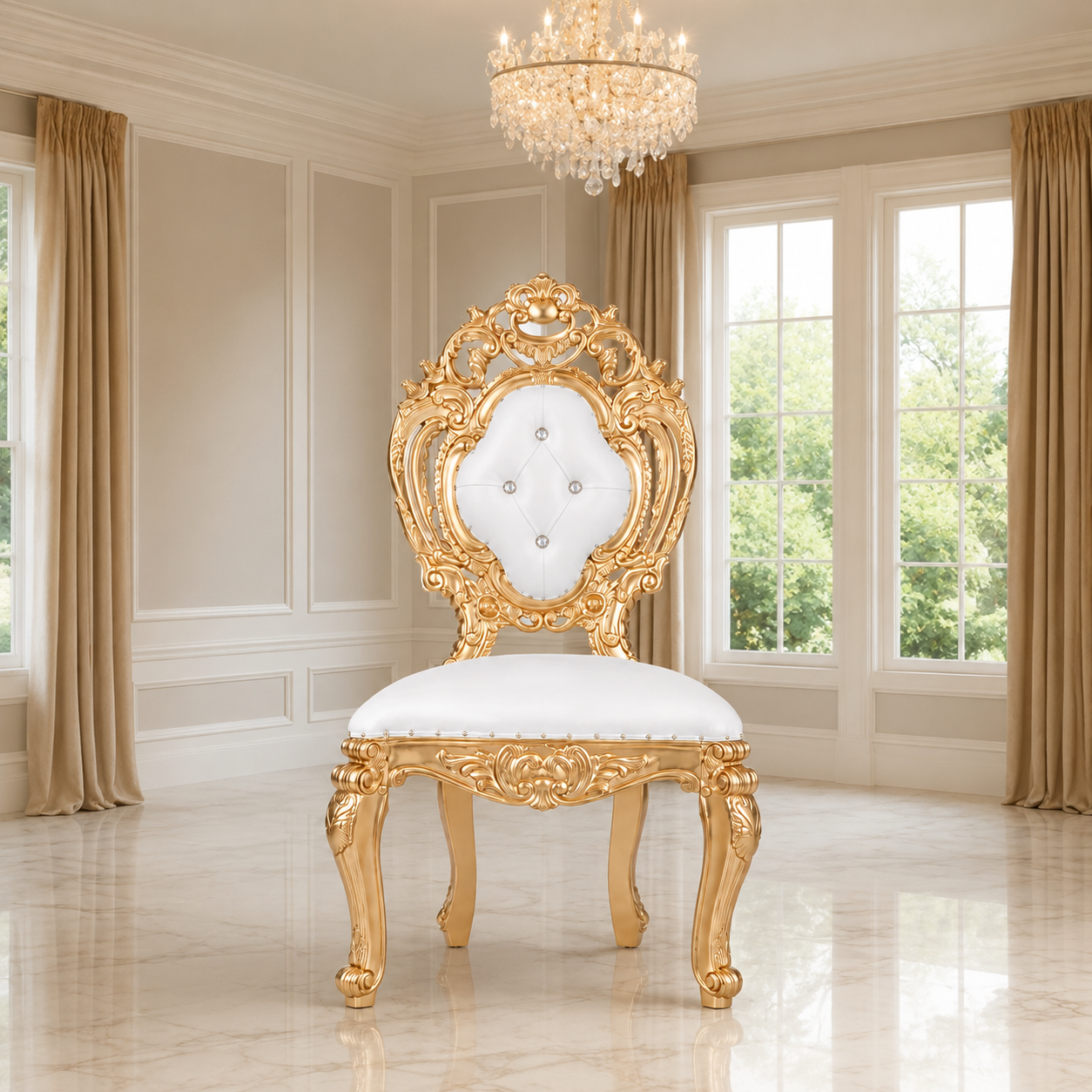 Silla de comedor sin brazos Ophelia