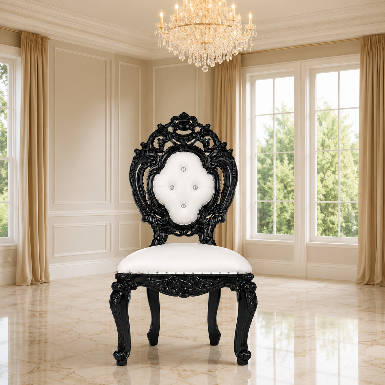 Silla de comedor sin brazos Ophelia