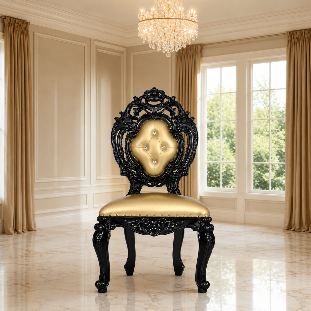 Silla de comedor sin brazos Ophelia