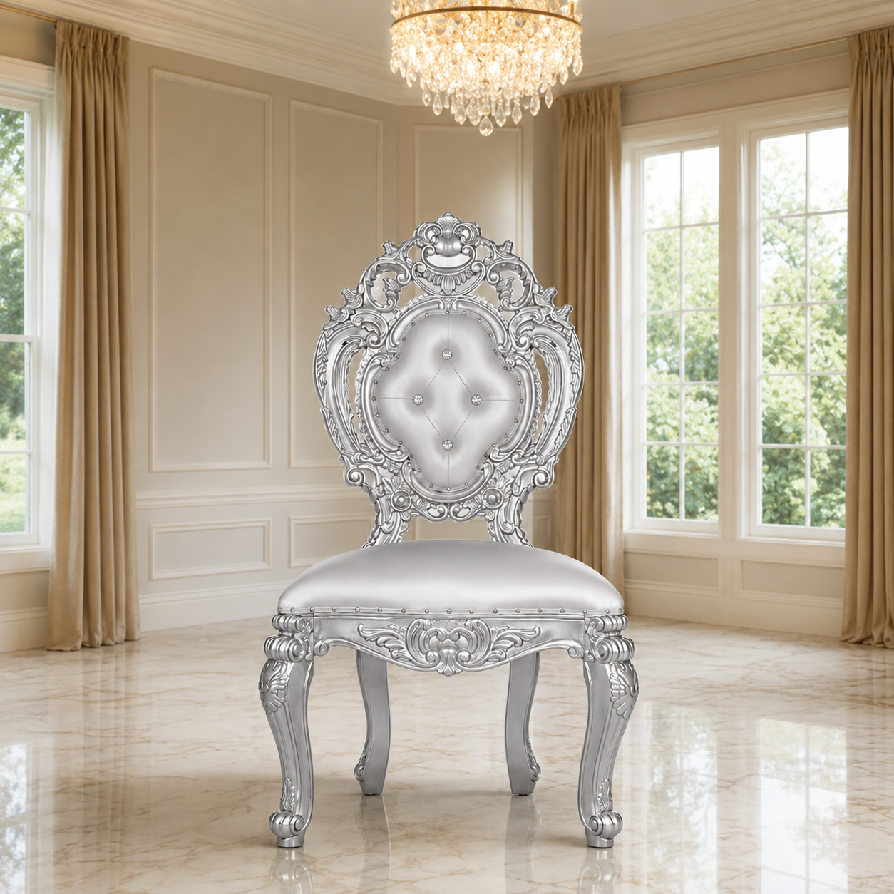 Silla de comedor sin brazos Ophelia