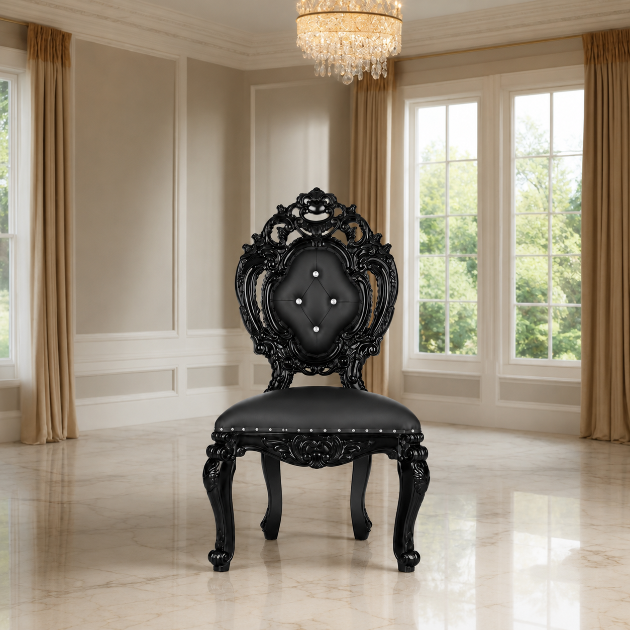 Silla de comedor sin brazos Ophelia