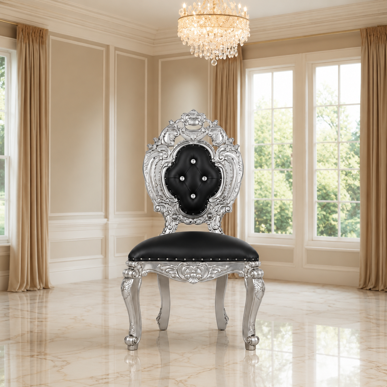Silla de comedor sin brazos Ophelia