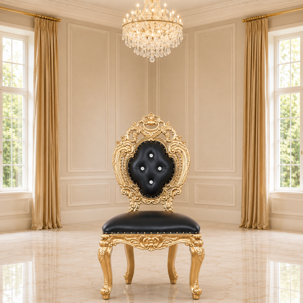 Silla de comedor sin brazos Ophelia
