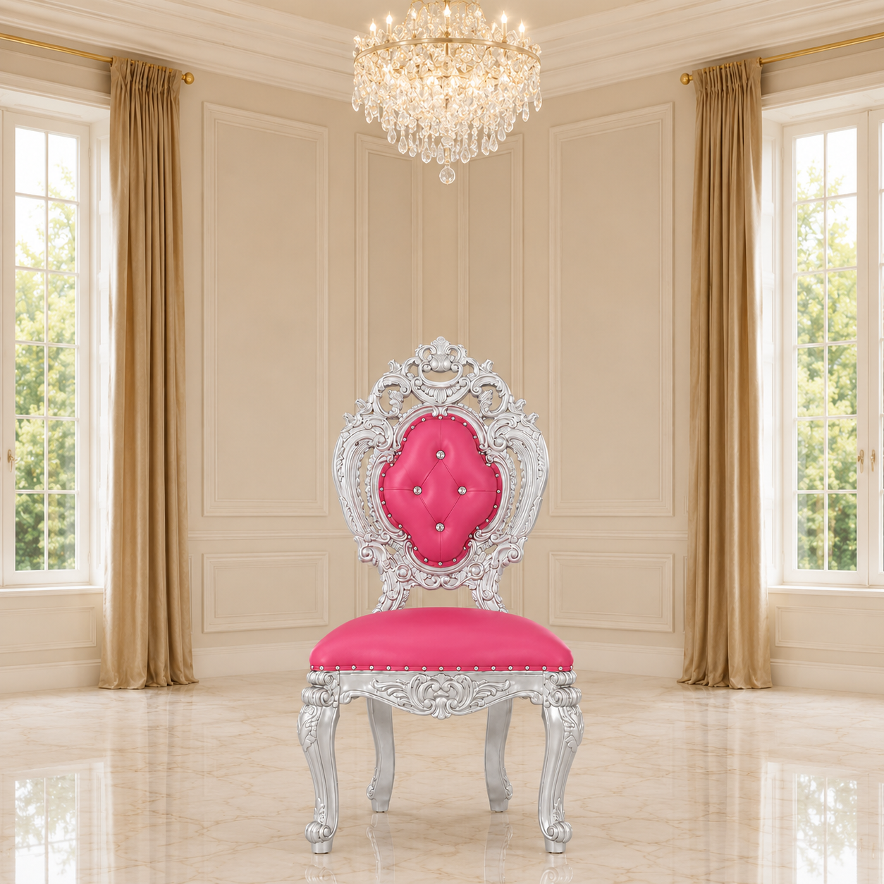 Silla de comedor sin brazos Ophelia