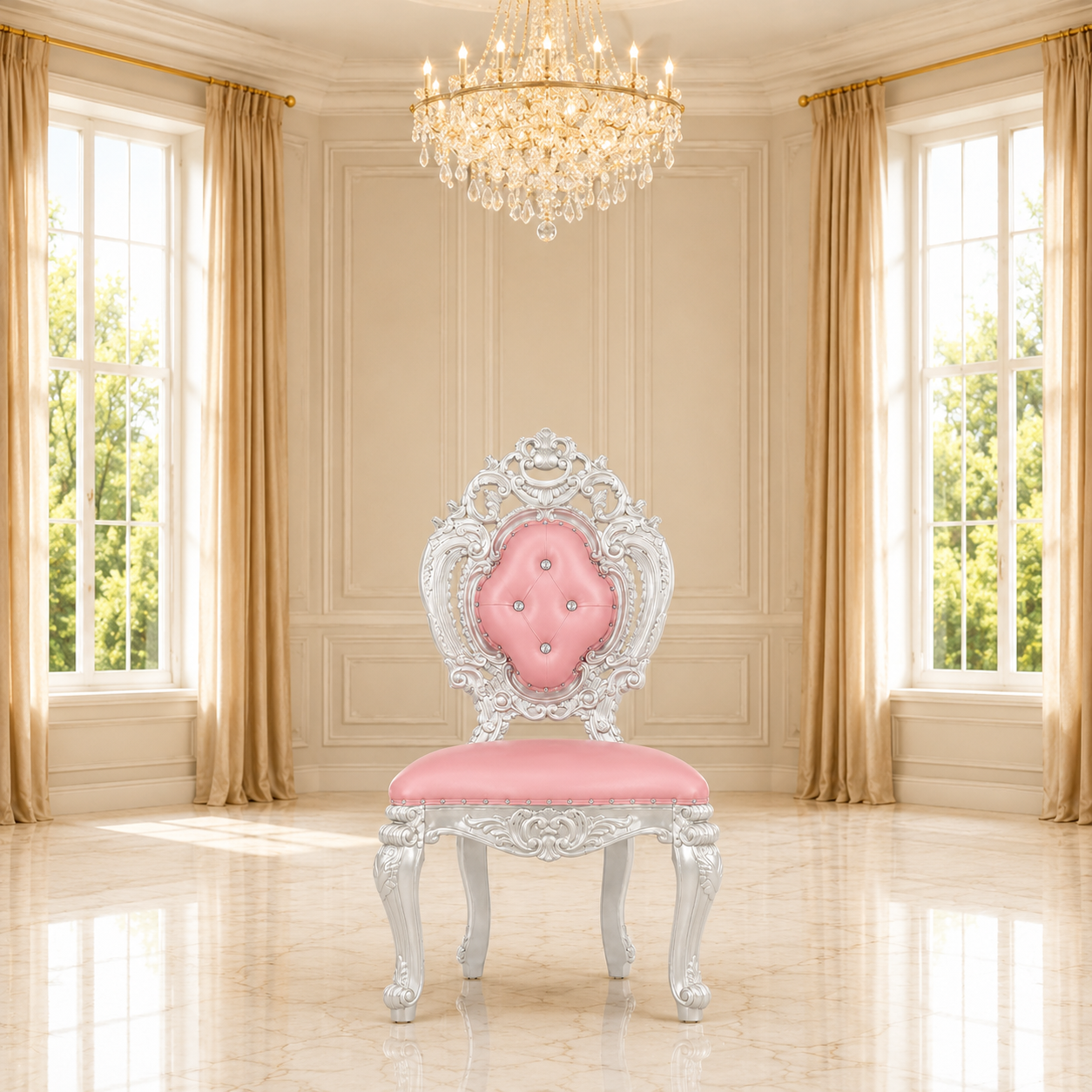 Silla de comedor sin brazos Ophelia