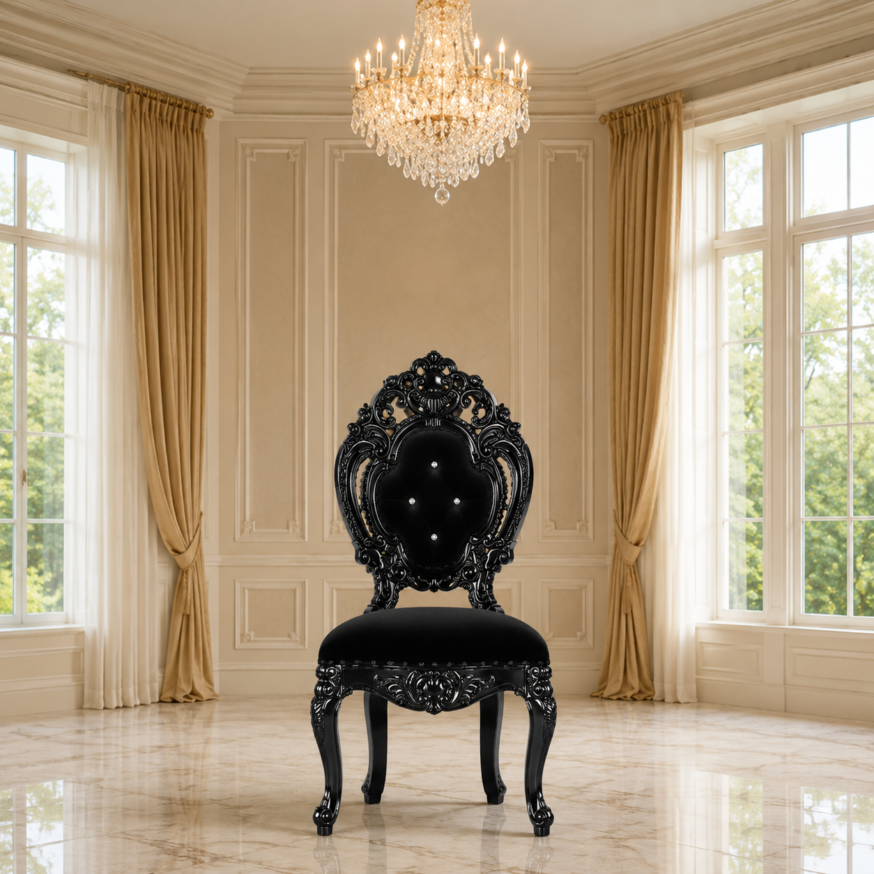 Silla de comedor sin brazos Ophelia
