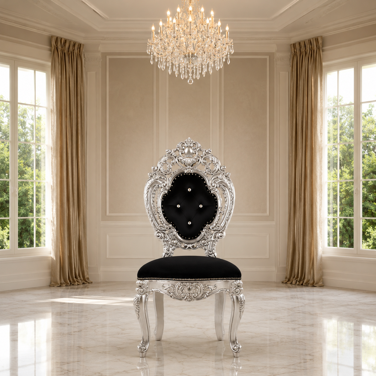 Silla de comedor sin brazos Ophelia