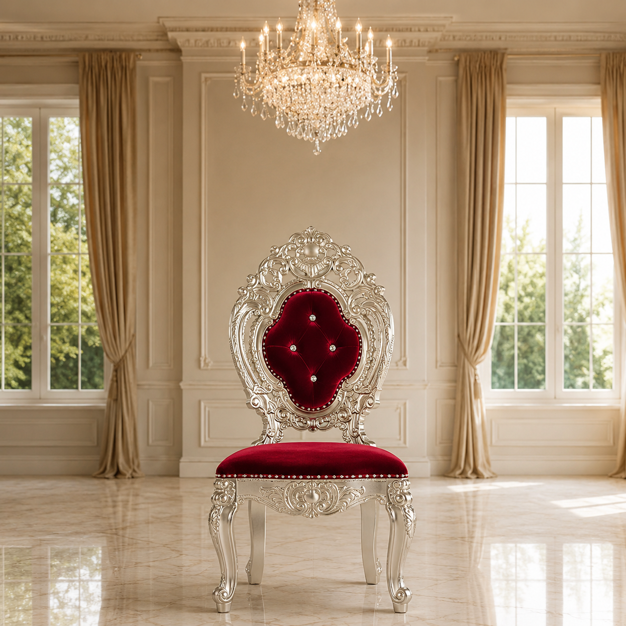 Silla de comedor sin brazos Ophelia