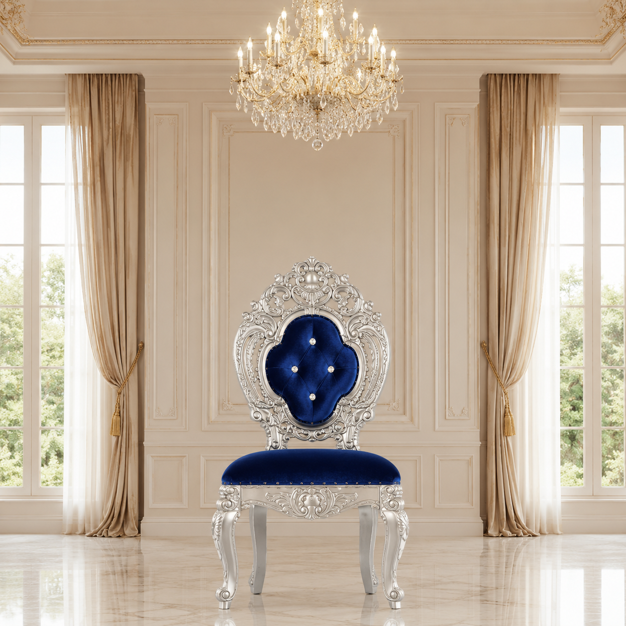 Silla de comedor sin brazos Ophelia