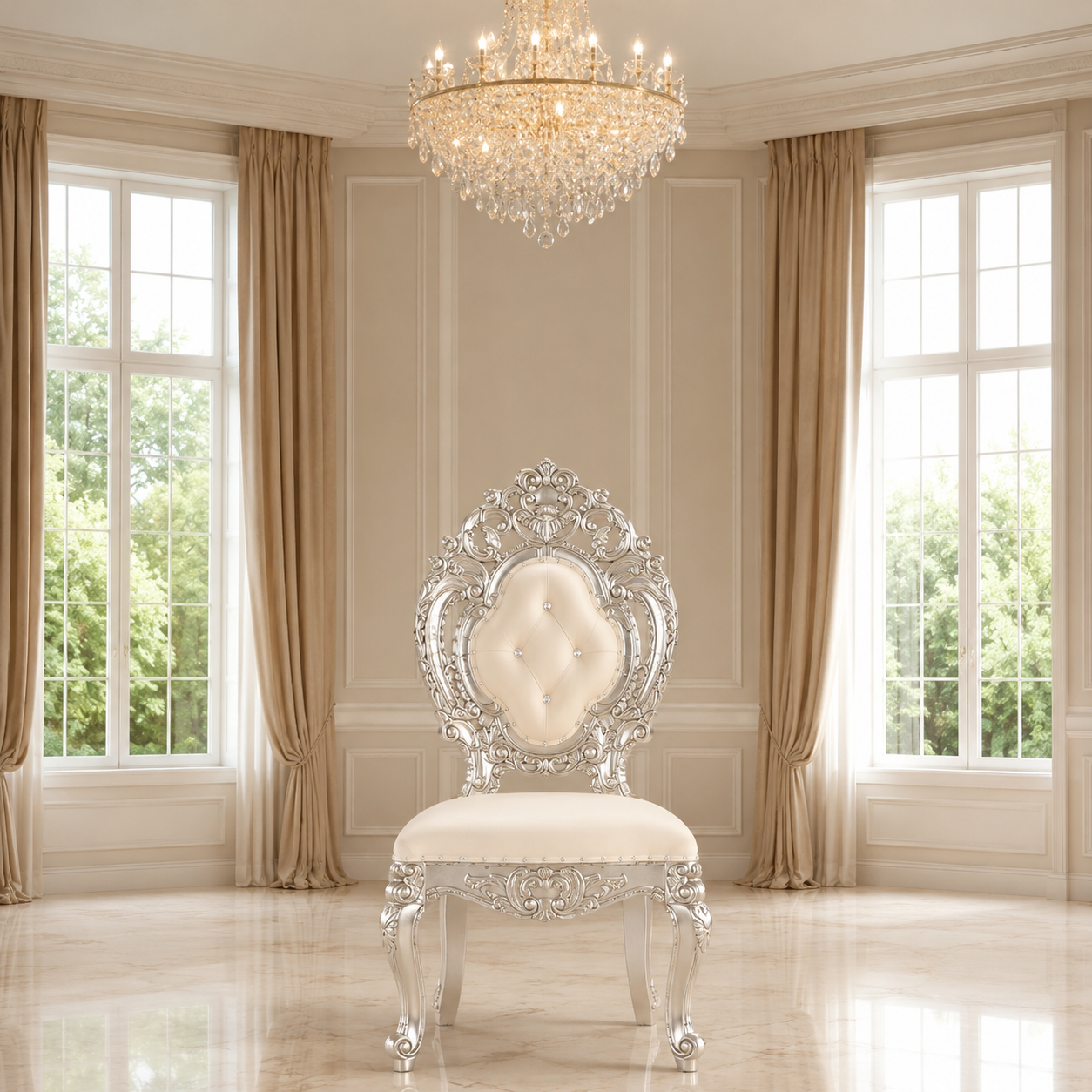 Silla de comedor sin brazos Ophelia