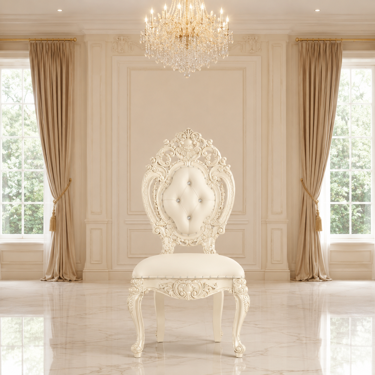 Silla de comedor sin brazos Ophelia