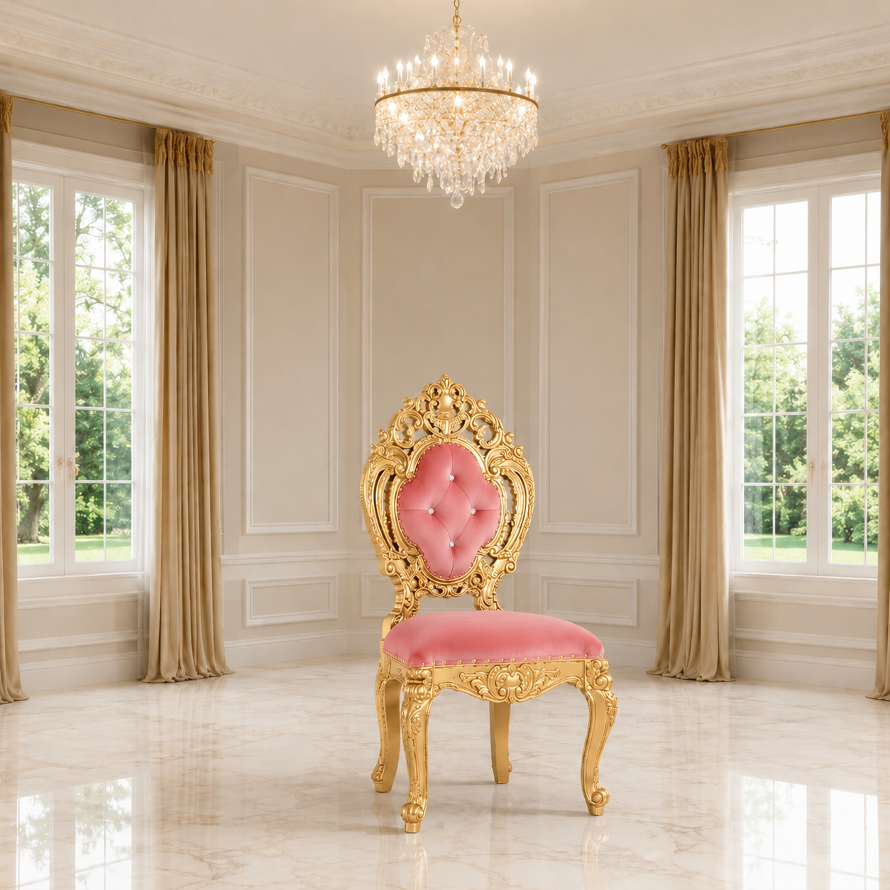 Silla de comedor sin brazos Ophelia