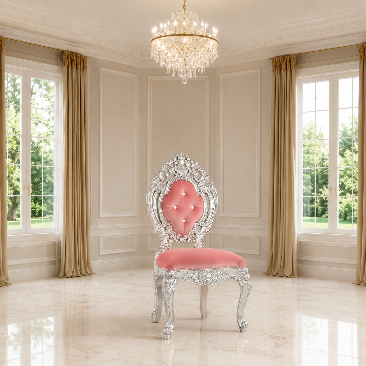 Silla de comedor sin brazos Ophelia