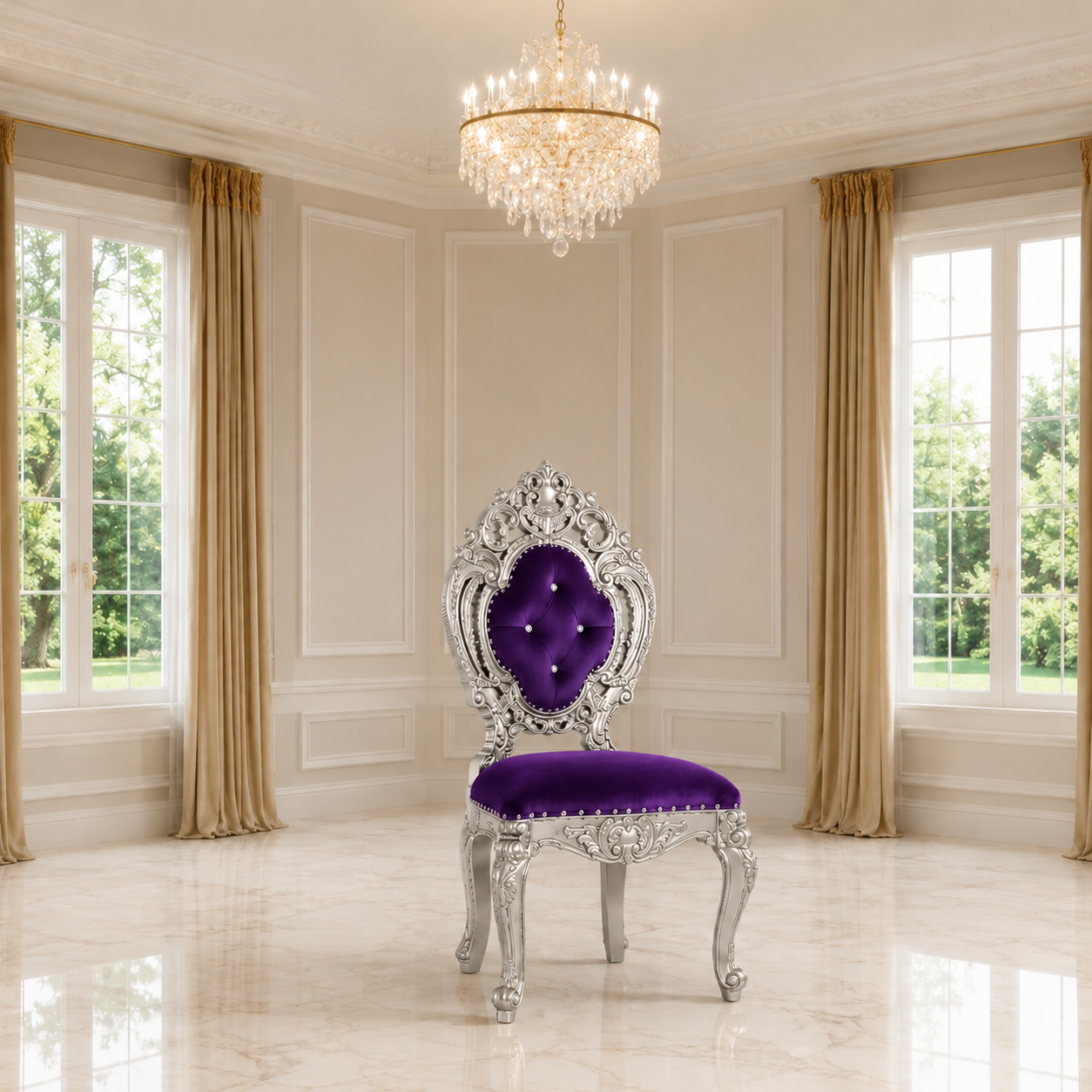 Silla de comedor sin brazos Ophelia